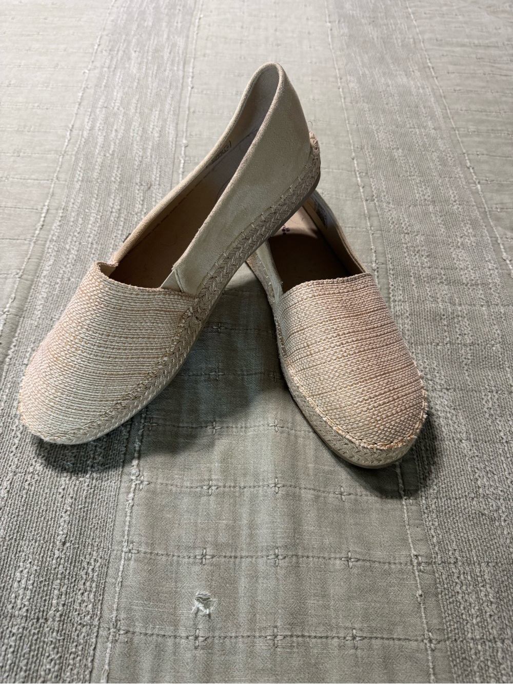 BearPaw Neutral Beige Espadrille Slip-On Flats